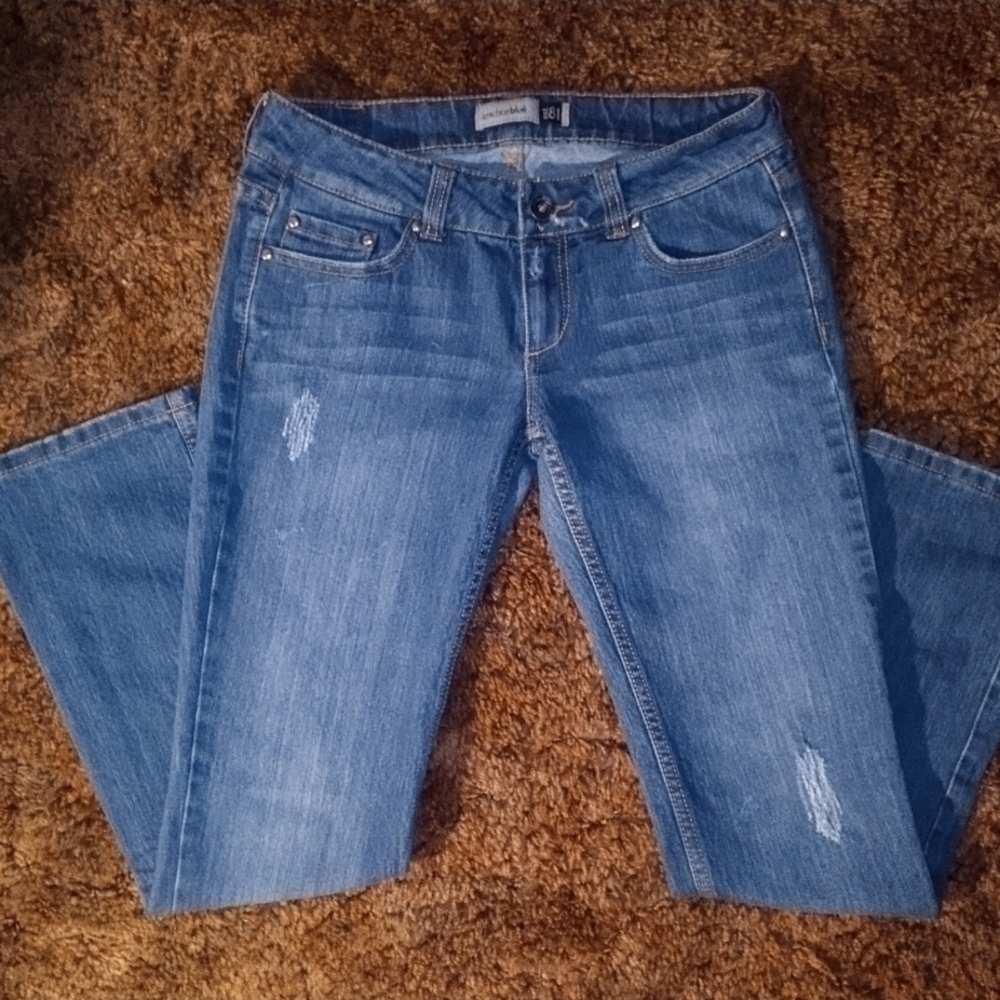 Y2K Anchor Blue Jasmine skinny jeans       size 5 short